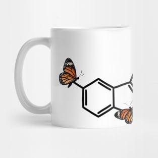 Orange Monarch Butterfly Serotonin Structure Mug